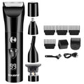 SOLIMPIA  HT-6163  5-in-1 Cordless Electric Hair Clippers MINI Nose Hair Trimmer Facial Grooming Kit for Men