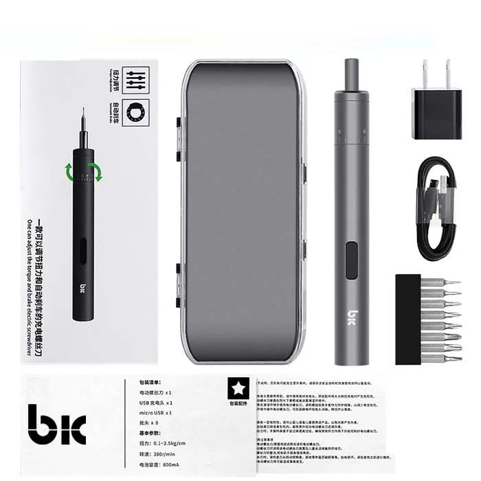 TBK 008 Mini Electric Cordless Rechargeable Screwdriver High Precision Adjustable Torque Steel Handle OEM for Mobile Phone
