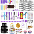 106Pcs Stainless Steel Cake Decorating Tools Kit Nozzle Set Turntable Food Grade Durable Multi Function Baking Decor Accessory