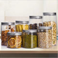 Low MOQ Plastic Container with Gold Silver Aluminum Cap 100g-500g Kitchen Storage for Cookies Candy and Pizza Storage