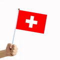 Custom Switzerland Small Flag Wholesale Hand Held Flags Football Sports Fans Mini Banner Flags