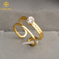 Luxury Simple Fashion Woman Jewelry Engagement Diamond Wedding Stainless Steel Zircon Rings