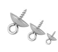 Stainless Steel Thread Pendant Diy Accessories Sheep Eye Nail Pearl Holder Gold Flower Holder