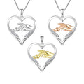 Personalized Hand in Hand Love & Peace 925 Sterling Silver Heart Pendant