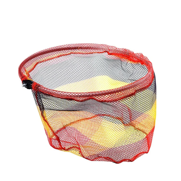 38cm Portable Folding Nylon Round Head Fishing Tackle Aluminium Alloy Cast Net Landing Accessories