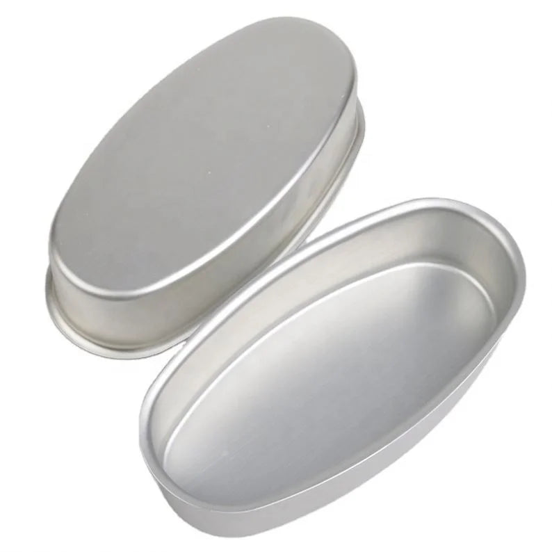 9 Inch Aluminum Alloy Oval Shape Toast Pound Cake Mold Cheesecake and Loaf Pan Bread Toast Baking Tins for Home Kitchen Bakery