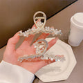 Fashion Hair Clips Luxury Rhinestone Shiny Flower Gold Plated Metal Hair Claw Clips Lady Girls Thick Hair Accessories