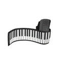 Konix PM49 Low Cost 49 Keys Black and White Flexible Keyboard Kids Instrument Musical School Students Hand Roll up Piano