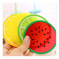 New Product Fruit Shape Heat Resistant Collapsible Desktop Decoration Pattern Silicone Cup Mat Durable Silicone Cup Coaster