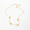 Joolim Hot Sale 18K PVD Gold Plated Waterproof Tarnish Free Half Burst Heart Round Pendant Stainless Steel Necklace Jewelry