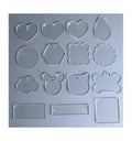 Clear Circle Acrylic Disc Heart Square Bone Shape Acrylic Sheet Blank Ornament for DIY Keychain Crafts