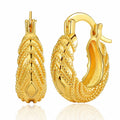New Vintage Trendy Jewelry 18k Gold Plated Brass Chunky Small Hoop Earrings for Women