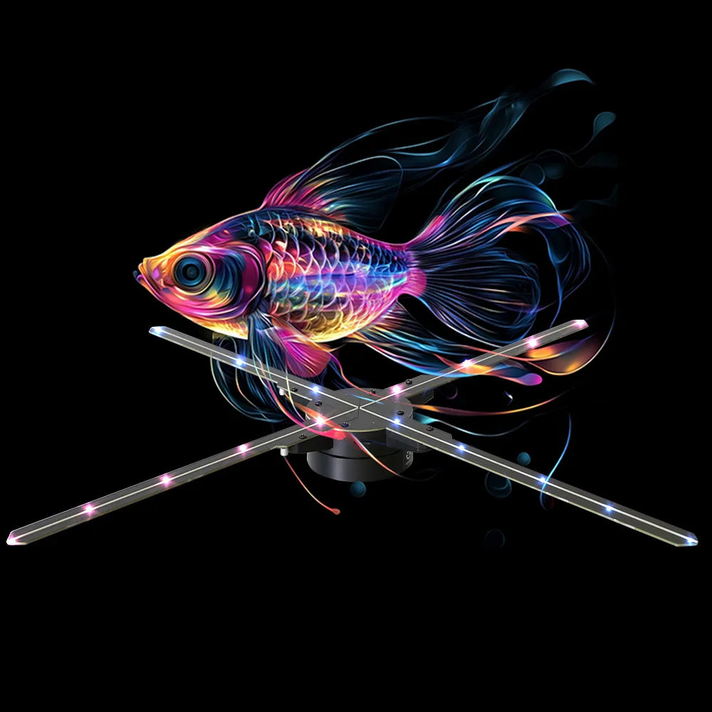 High-Quality 65cm Splicing 3D Hologram Fan With HD Animation for Super Hot Advertising Machine and Projector Features