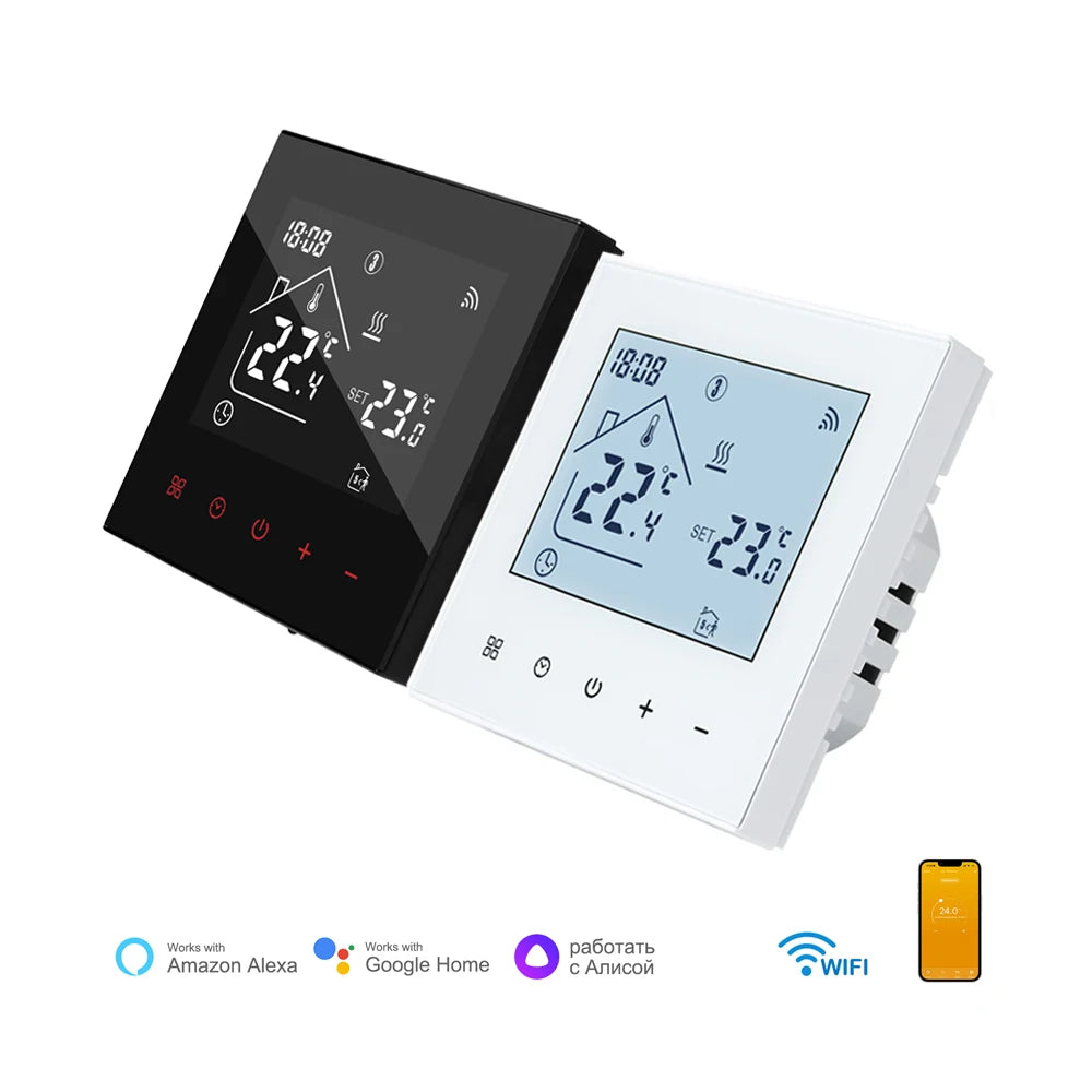Voice Control LCD Display Tuya Smart Home Thermostat by Wifi for 16A Electric Floor Heating