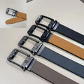 Top Layer Lychee Patterned Men's Genuine Leather Belt Fashionable and Versatile Business Casual Cowhide Belt