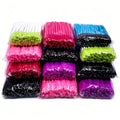 Yelix 50 Pcs Makeup Brush Disposable Eyelash Mascara Wands Eyebrow Eyelash Cleansing Pink Eyelash Brushes Eyelash Brush