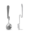 Hot Selling Set of 2 Honey Dippers Stainless Steel Curved Honey Syrup Spoon Curved Honey Stirring Stick for Tea Coffee