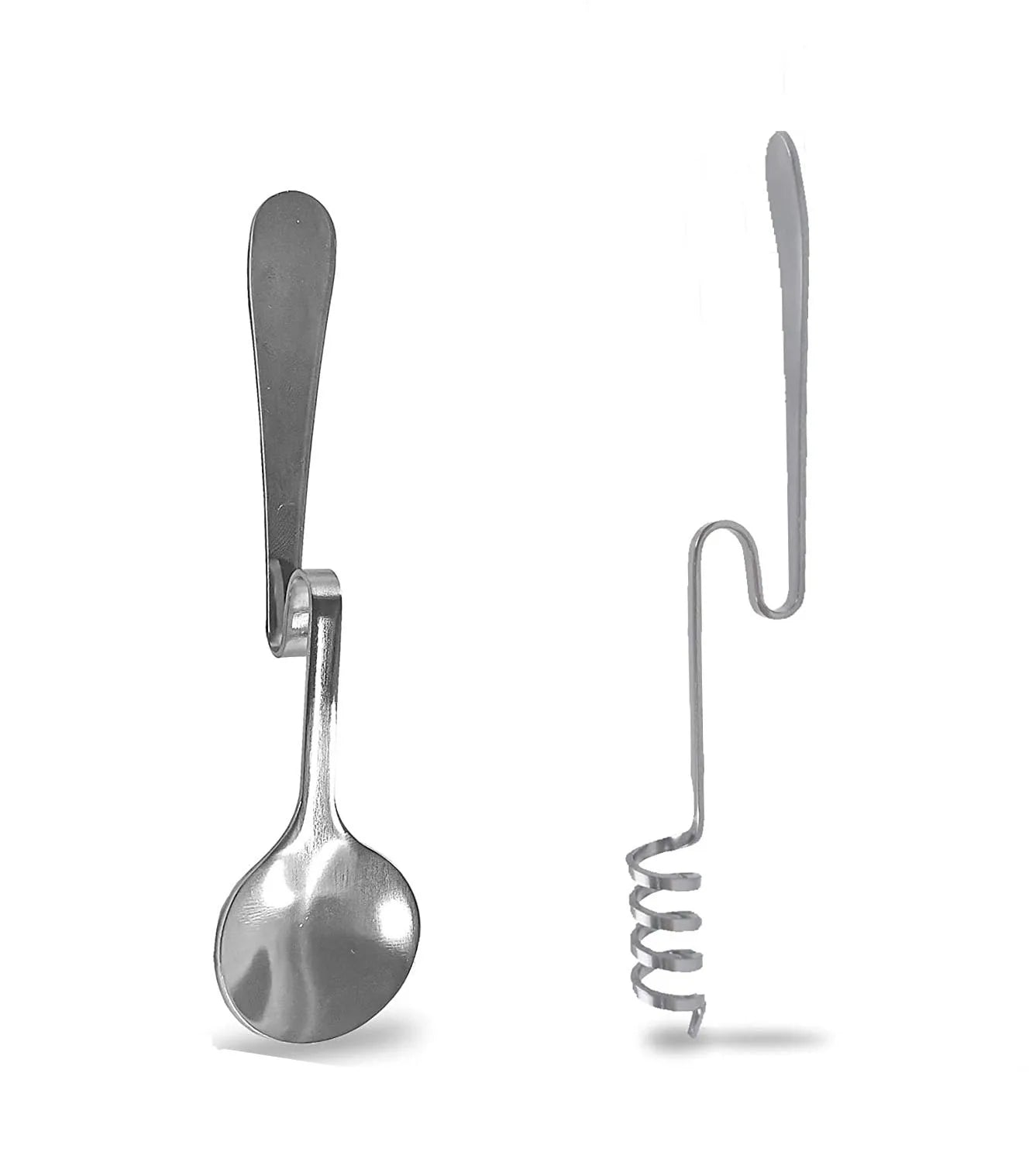 Hot Selling Set of 2 Honey Dippers Stainless Steel Curved Honey Syrup Spoon Curved Honey Stirring Stick for Tea Coffee