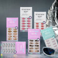 BTARTBOX Soft Gel Press on Nails En Gros Wholesale Short Almond Luxury 3D Pink Ombre Cat Eye Glitter False Fake Nails Press on