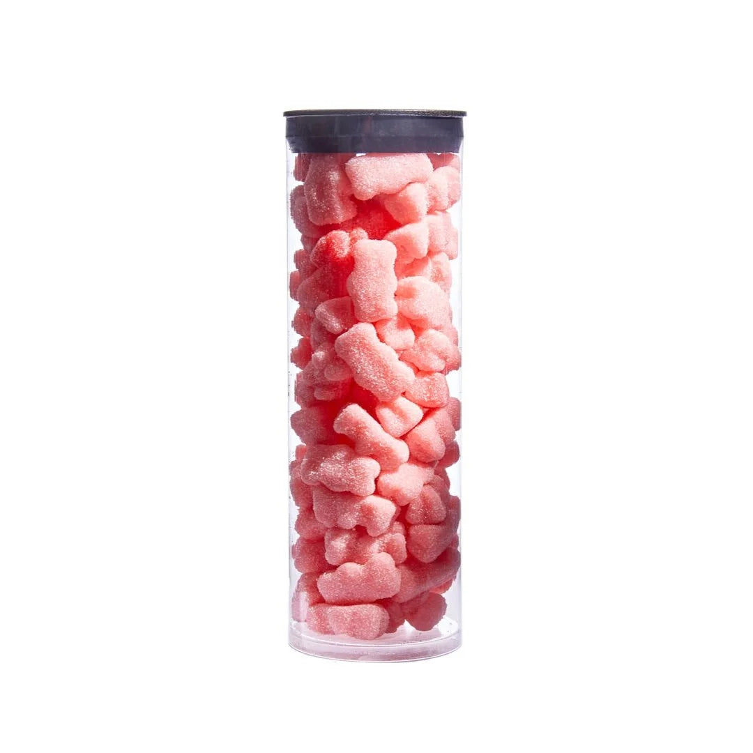 Customized Pre-packaged Food PC/PETG Plastic Clear Tube Packaging with Lid Candy Packaging Tubes Hot Stamping