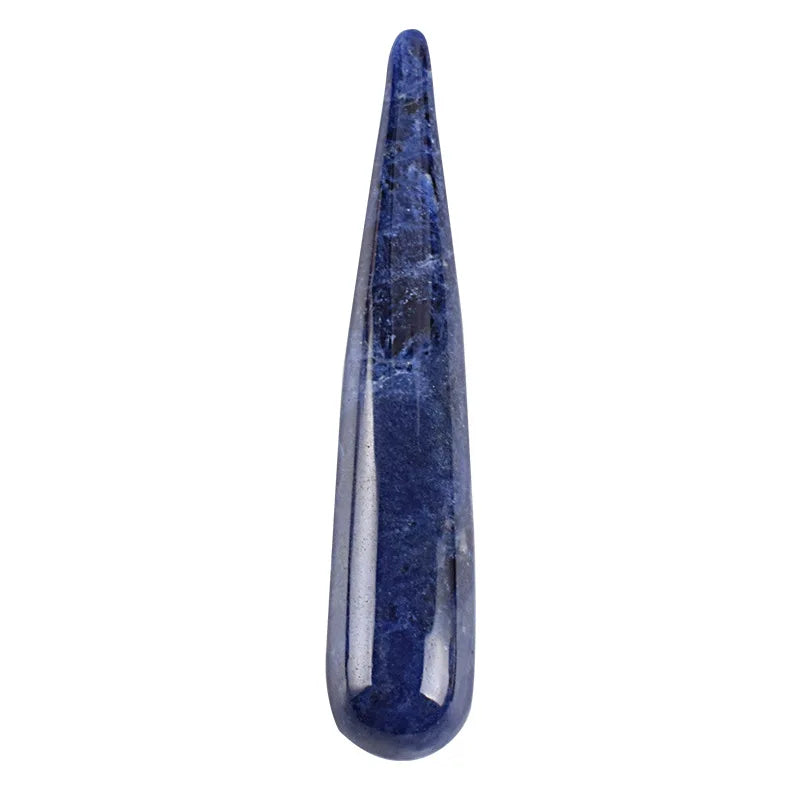 HZ Natural Cristal Wand Point Acupuncture Sodalite Wand With Crystal Healing Stones Large Quartz Crystal Wand