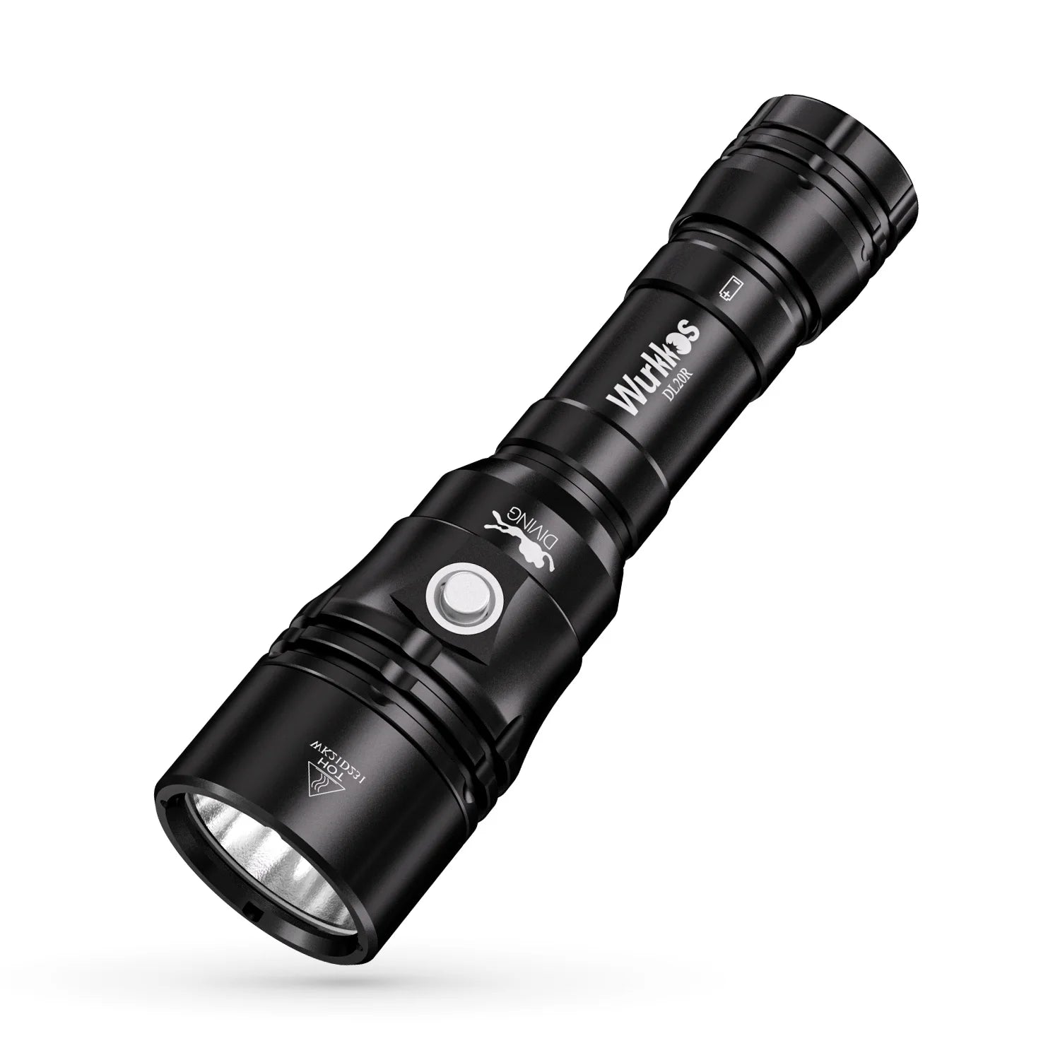 Wurkkos Waterproof Grade IPX8 LED Scuba Diving Flashlight Professional Underwater Torch Lamp Use 18650 Battery