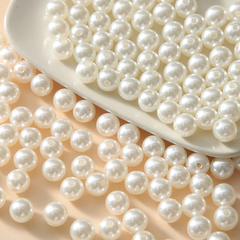 Wholesale Top Quality 6MM8MM10MM Round Shape Glass Pearl Beads for Jewelry Making