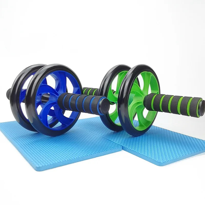 Dual Ab Roller Wheels Comfortable Easy Grip Handles Fitness Equipment for Abdominal Exercise and Workout