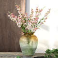 O-X668 Wholesale Artificial Flower Plum Blossom Pink Peach Blossom Simulated Long Stem Spring Plum Peach Blossom Branch