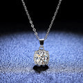 Fashion Jewelry Factory Classic Design Pendant 925 Sterling Silver Chain Round 1ct Charm VVS1 Moissanite Chain Necklaces