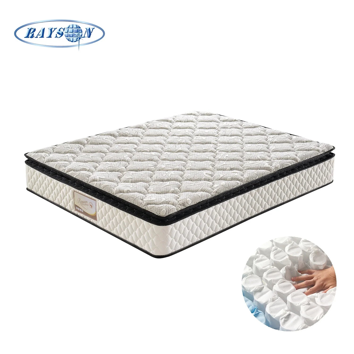 Premium Mattress with 5 Zones Pocket Spring Rolled up in a Carton Box
