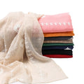 MIO Customized Malaysia Women Muslim Turban Solid Color Hijab Cotton Voile Muslim Hijab Long Scarf Cotton Embroidery Shawl