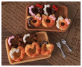 Dollhouse Donut Character Cake Decoration Resin Kawaii Charm for Nail Hair Bow Center Shoe Cabochon Flower Flatback Food Figures