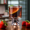 High Foot Snow Mountain Bottom Unique Reusable Colourful Water Coffee Tumbler Glass Cups for Ice Cream Milk