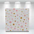 Custom Fabric square Gold pink Color Dots Theme Pillow case Tension Backdrop Covers
