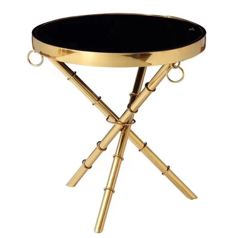 Factory Direct Wholesale Home Furniture Livingroom Small Side Table Round Metal Top End Table