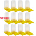 12PCS Bee Sugar Feeding Box Point Water Feeder Hive Door Feeder