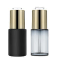 30ml Premium Flat Glass Serum Bottle Unique Empty Cosmetic Container with Cylinder Dropper for Eye Drop and Skin Care Serum