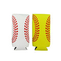 Neoprene Sublimation Printing Baseball Slim Beer Drink Can Sleeve 12oz Skinny Can Holders Insulated Softball Slim Can Coolers