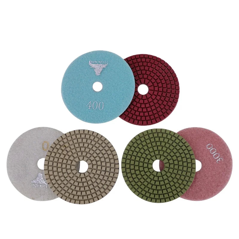 Guangzhou 4" Resin Diamond Tile Polishing Pads (100*16MM) Grit 30#-5000# OEM Customizable for Glass and Stone Floors