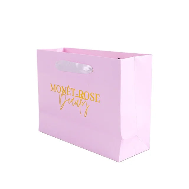 Free Design Beautiful Custom Logo Printing Art Paper Bag Gift Clothing Shipping Bag With Handle