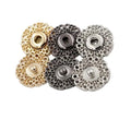 Diy Garment Invisible Metal Snap Buttons Coat Woolen Sweaters Hidden Cashmere Flower Buckle Gunblack Gold Silver Jeans Buttons