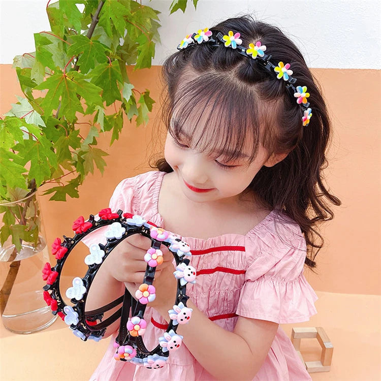 Princess Hair Accessories Cute Kids Girls Flower Head Band Clip Headbands New Stylish Hair Bands With Hair Clip