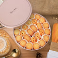 Embossed Dream Golden Food Grade Ruonded Moonckae Dream Cake Tin Box Cookie Packing 8 Inch Torte Cake Tin Wholesale MegaBDM