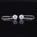 Starsgem Custom Classic Jewelry 9K White Gold With Round Brilliant Cut Lab Grown Diamond Drop Earrings