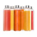 Factory Price 16oz Subzero Water Bottle Glass Beverage Bottle Glass Drinking Bottle With Leakproof Stainless Steel Cap