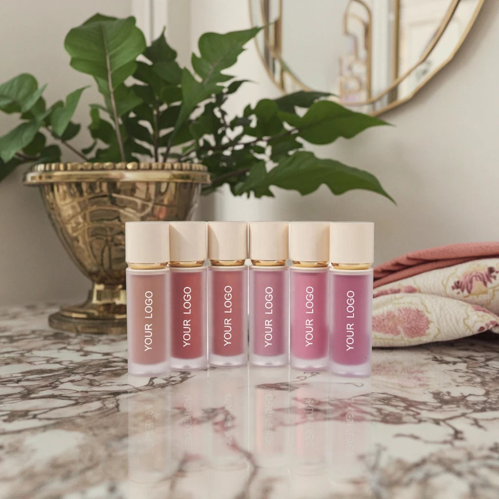 6 Colors High Pigment Blush Face Makeup Makeup Waterproof Cheek  Private Label Liquid Blush