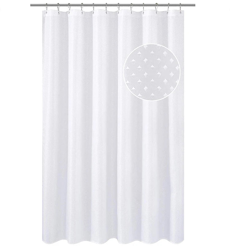 Classic Diamond Pattern ECO Friendly Polyester Material Super Waterproof Mildew Shower Curtains for Bathroom
