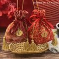 Embroidered Brocade Gifts Bags Wedding Party Favors Packing Jewelry Velvet Pouches Silk Bags