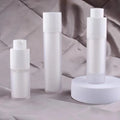 Hot Sale Luxury clear Frosted Round square Shape Lotion Pump Airless Pump Twist Bottle 50ml and Double Layer
